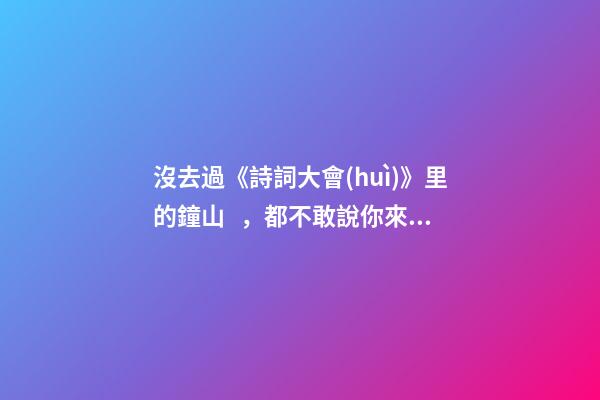 沒去過《詩詞大會(huì)》里的鐘山，都不敢說你來過南京！